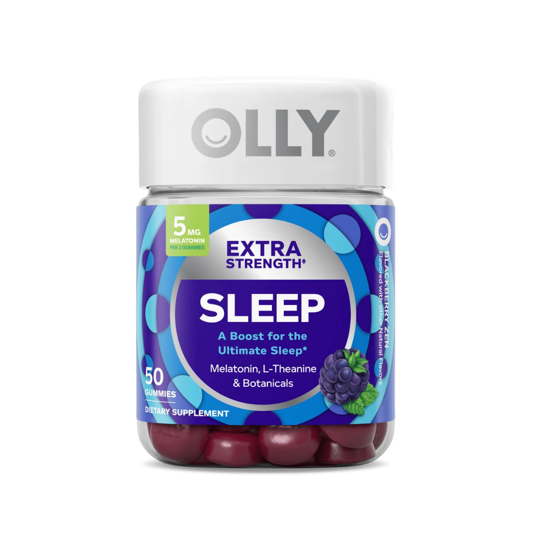 Olly Extra Strength Sleep gomitas de melatonina y teanina para dormir