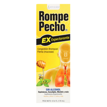 Rompe Pecho EX jarabe expectorante congestión flema 6oz