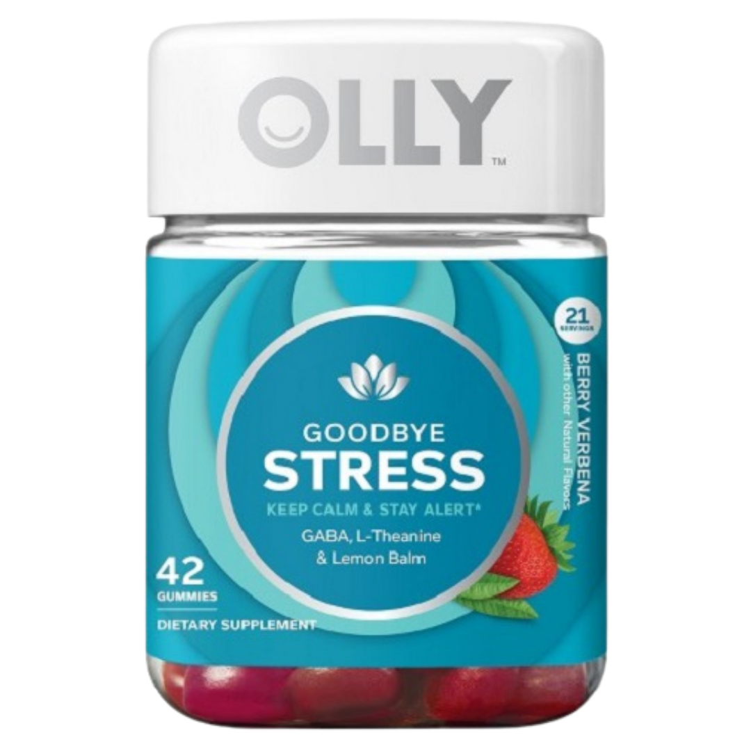 Gomitas Olly Goodbye Stress con GABA y L-Teanina para relajación 42 unidades