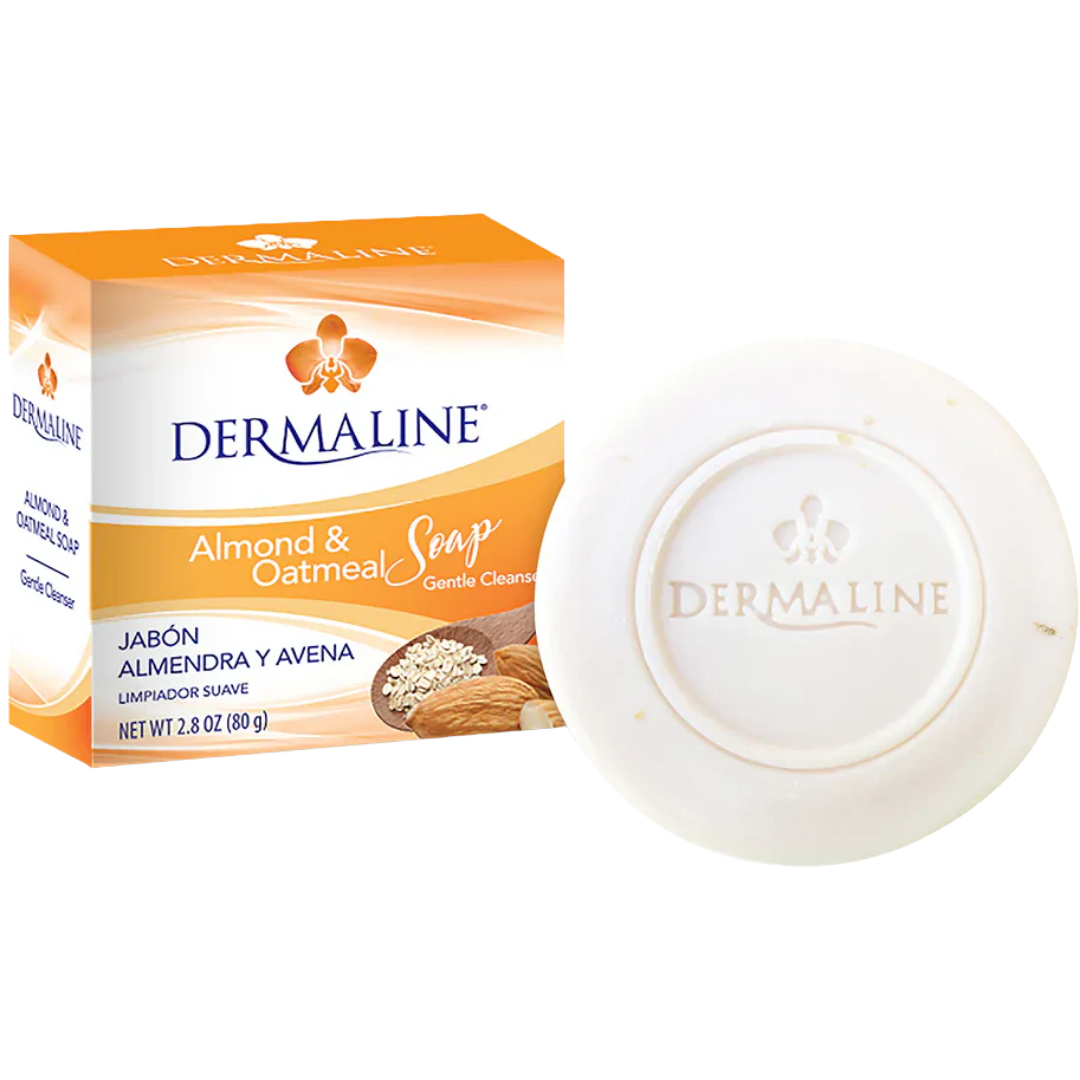 Jabón facial Dermaline de Leche de Coco y Ácido Hialurónico 80g