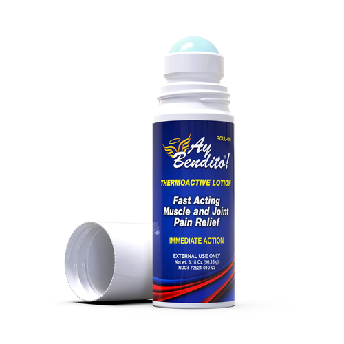 Ay Bendito! Thermoactive Lotion Roll-On Pain Relief (3.18oz)