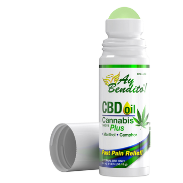 Ay Bendito CBD Oil Roll-On alivio de dolor con mentol y alcanfor 3.18oz