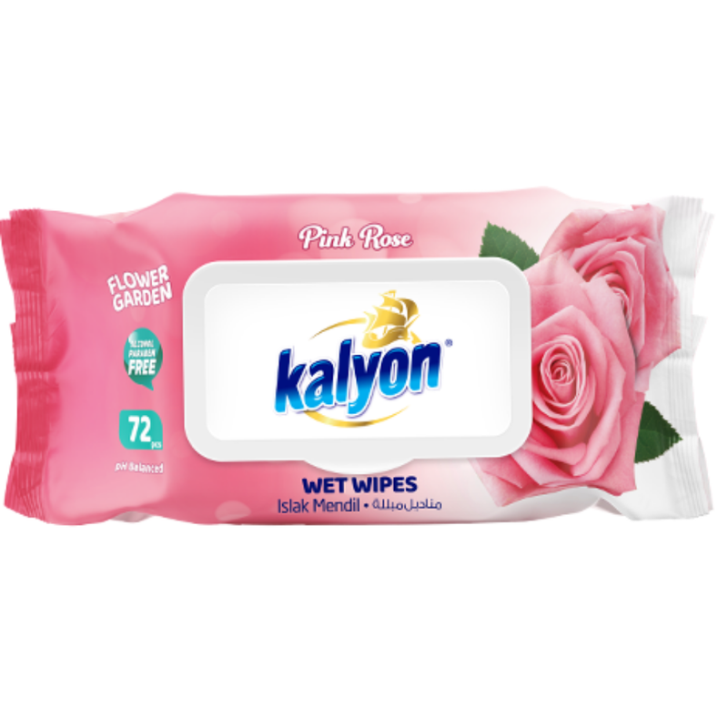 Kalyon Pink Rose Wet Wipes (72ct)