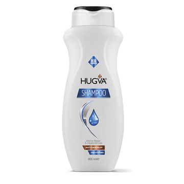 HUGVA Anti-Dandruff Shampoo 600ml, elimina caspa y calma el cuero cabelludo