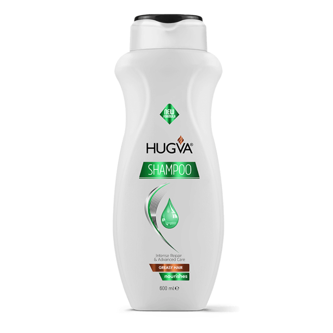 HUGVA Shampoo Greasy Hair 600ml, controla grasa y da frescura