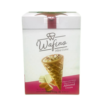 Wafino mini cone almond cream cono wafer almendra 3.5oz