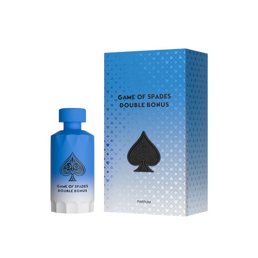 Perfume Jo Milano Game of Spades Double Bonus para hombre en frasco azul degradado 3.4oz.