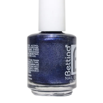 Bettina Galaxy esmalte azul noche con destellos cósmicos
