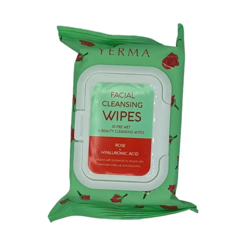 Yerma Facial Cleansing Wipes – Rose & Hyaluronic Acid