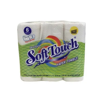 Soft Touch Paper Towels (6 Rolls)