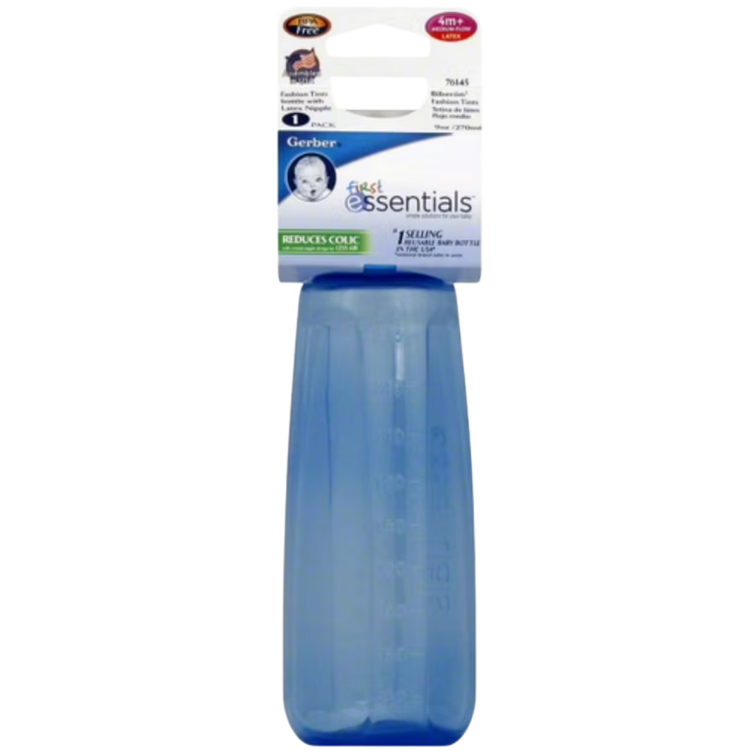 Gerber First Essentials Fashion Tints Baby Bottle biberón de colores 9oz