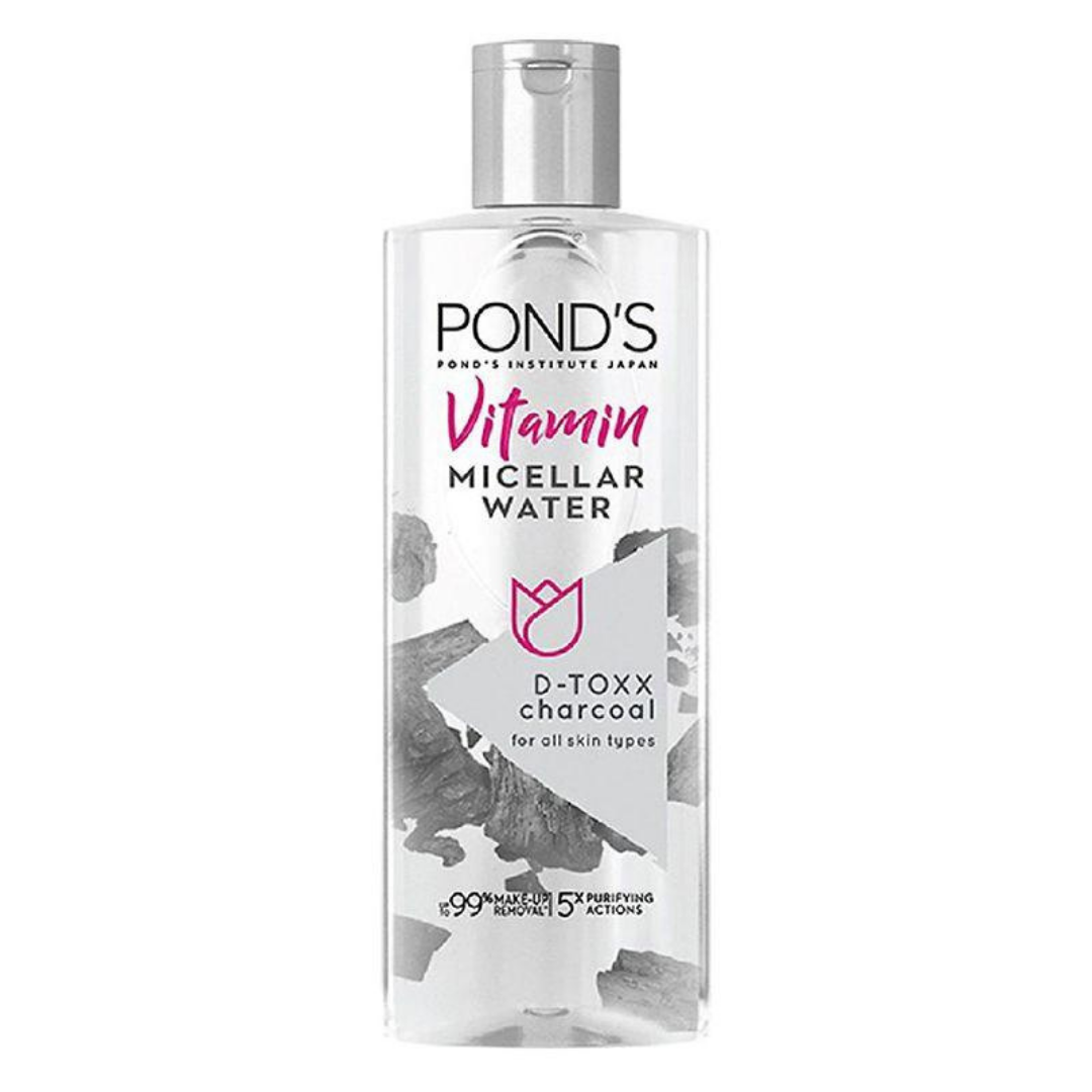 Ponds Vitamin Micellar Water Charcoal agua micelar carbon detox 400ml