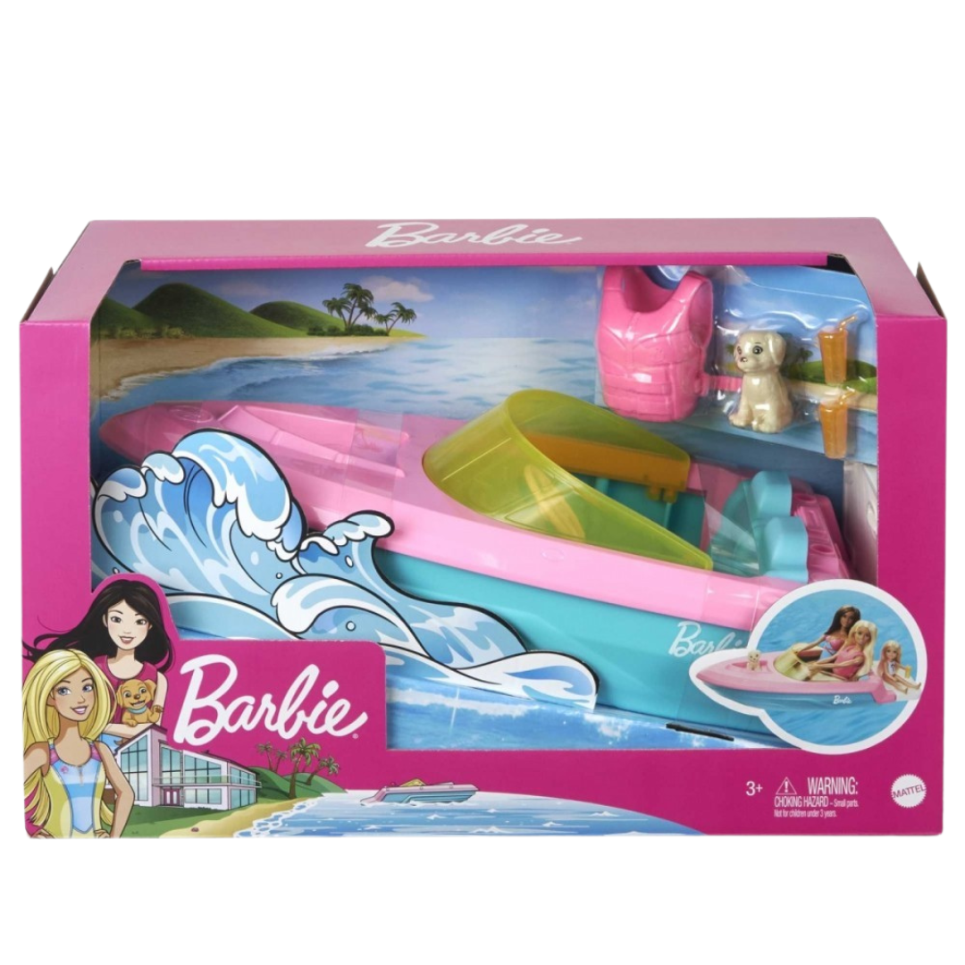 Mattel Barbie Motorboat Playset lancha y accesorios
