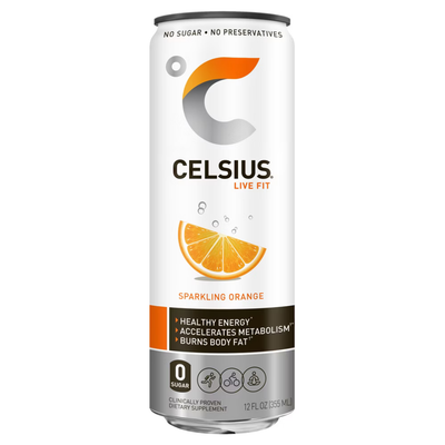 Celsius Orange Sparkling Fitness Drink (12 oz)