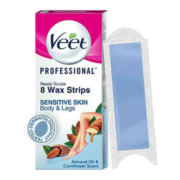 Tiras de cera Veet piel sensible 8 ct
