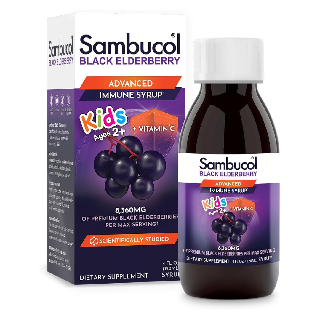 Sambucol Black Elderberry Kids Syrup sistema inmune infantil 4oz
