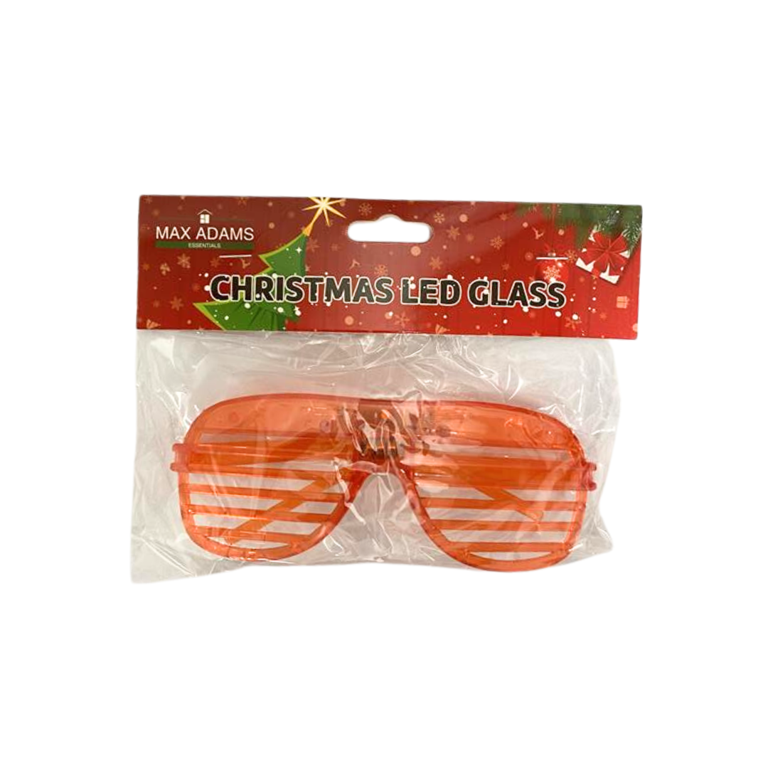 Gafas navideñas con luces LED y cuernos de reno