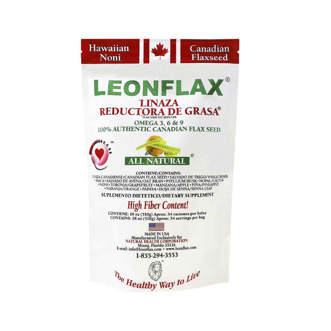 Leonflax Golden Flaxseed Linaza 18oz, fibra y omega-3 natural