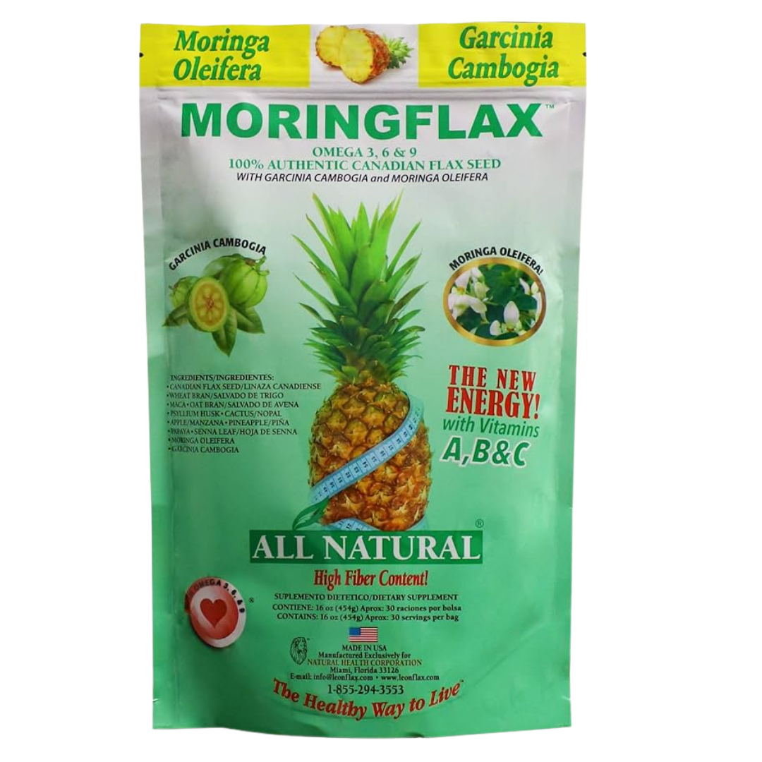 Moringaflax superfood blend linaza y moringa 16oz, energía y fibra