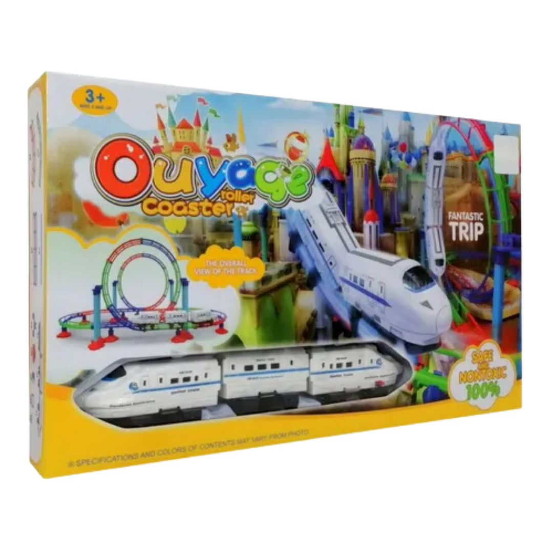 Set de pista de tren de juguete Ouyage Roller Coaster para niños 3+ no tóxico