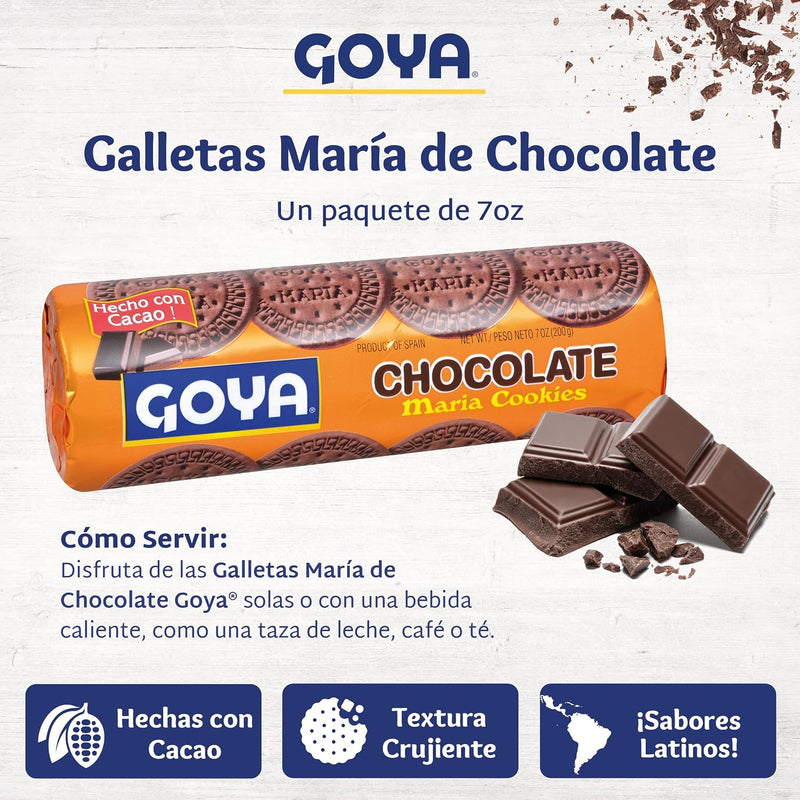Galletas María de Chocolate | GOYA | 7 oz