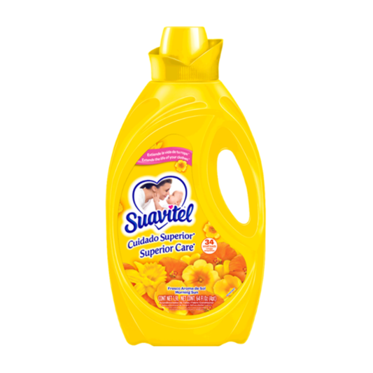 Suavizante de telas Suavitel Cuidado Superior Morning Sun botella de 64oz.