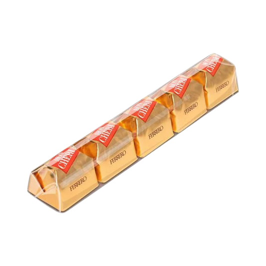 Stick de chocolate Ferrero Mon Cheri con cereza y licor paquete de 5 piezas.