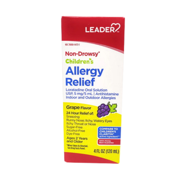 Leader Child Allergy Grape jarabe infantil alergias sabor uva