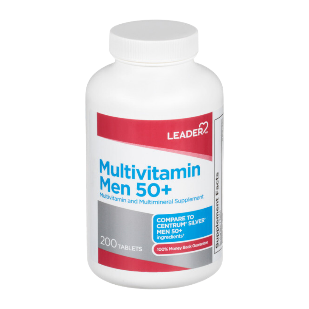 Leader Multivitaminas Hombre 50+ vitaminas y minerales para hombres mayores