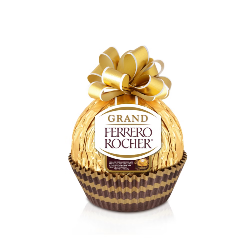 Grand Ferrero Rocher Hollow Milk Chocolate & Hazelnut Ornament (4.4 oz)