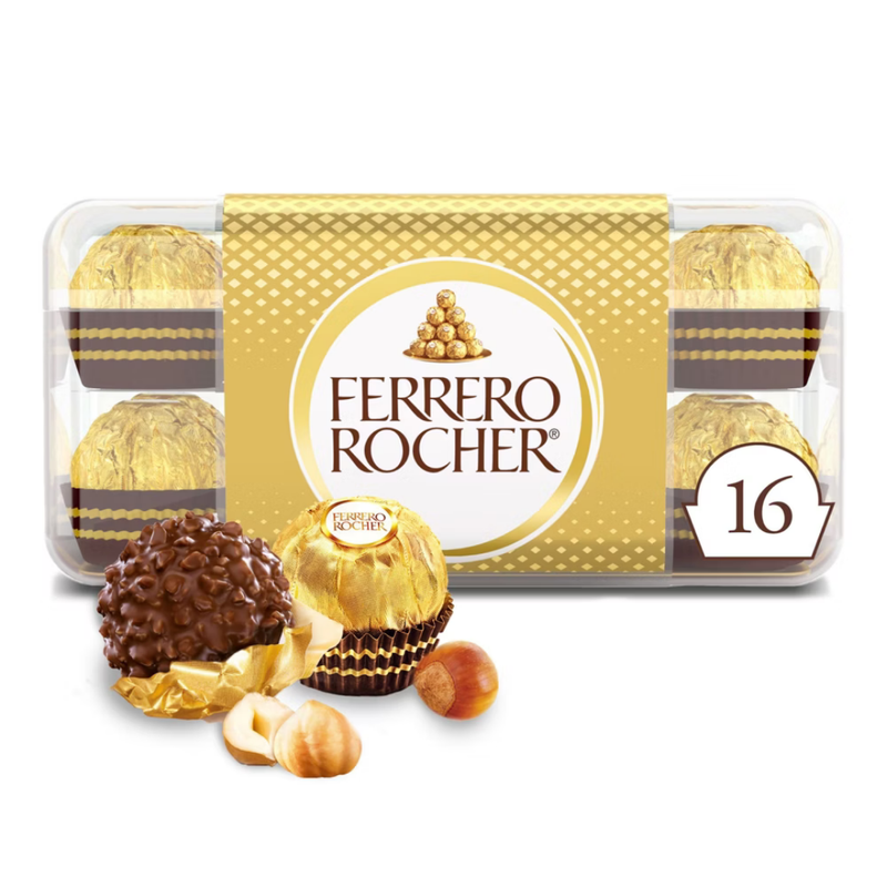 Ferrero Rocher Fine Hazelnut Milk Chocolate Gift Box (16 ct)