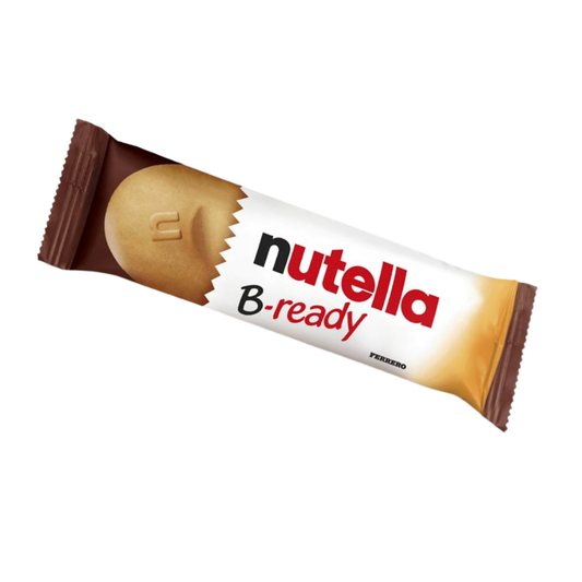 Barrita Nutella B-ready envuelta individualmente rellena de crema de avellana.