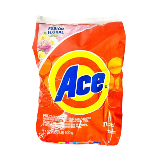 Paquete Ace detergente en polvo aroma floral 500 g