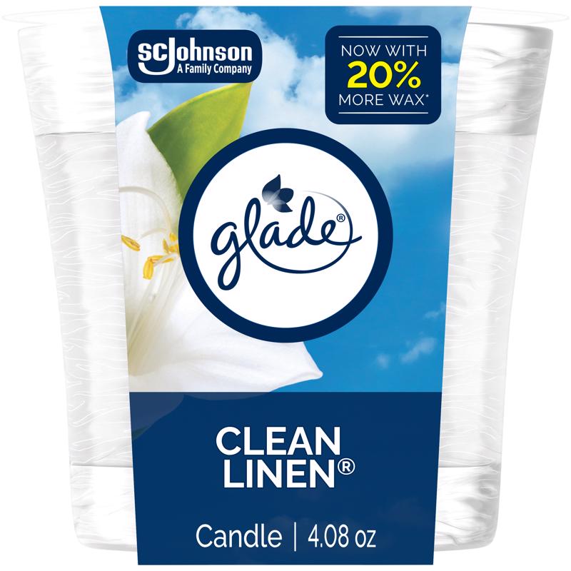 1037660 4.08 oz Ivory Clean Linen Scent Air Freshener Candle - Pack of 6 Glade – Farmacia Savia Puerto Rico