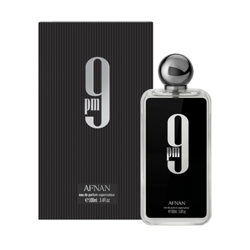 Botella de Afnan 9PM Eau de Parfum Spray para hombre (3.4 oz), aroma oriental vainilla