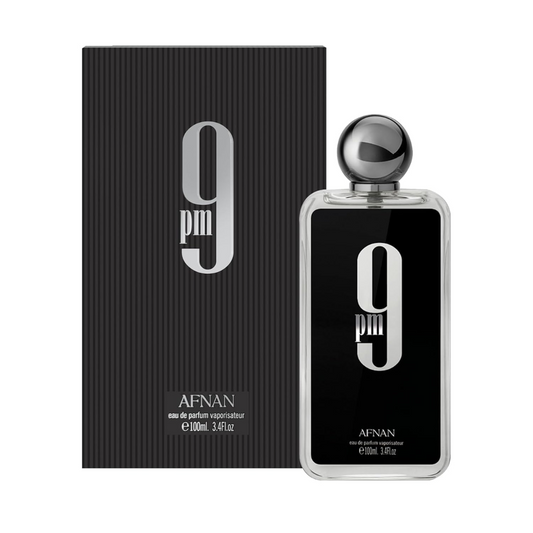 Botella de Afnan 9PM Eau de Parfum Spray para hombre (3.4 oz), aroma oriental vainilla