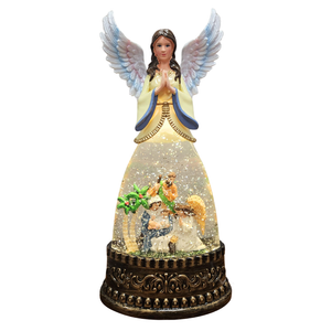 Angel Nativity Scene LED Snow Globe esfera de nieve iluminada ángel