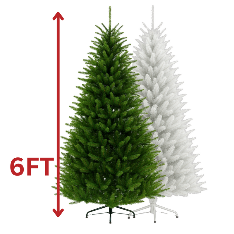 Christmas Tree 6FT – 810 Tips (Green or White Option)
