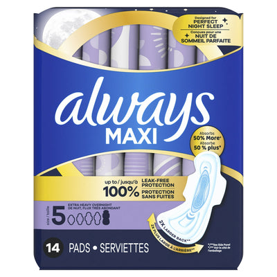 Always MAXI SIZE 5 MAX PROTECTION 14 PADS