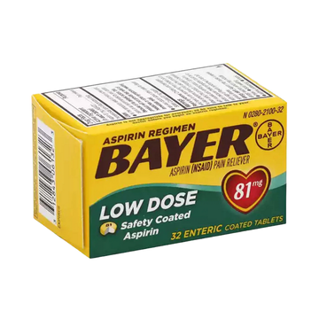 Bayer aspirina baja dosis 81 mg 32 tabletas