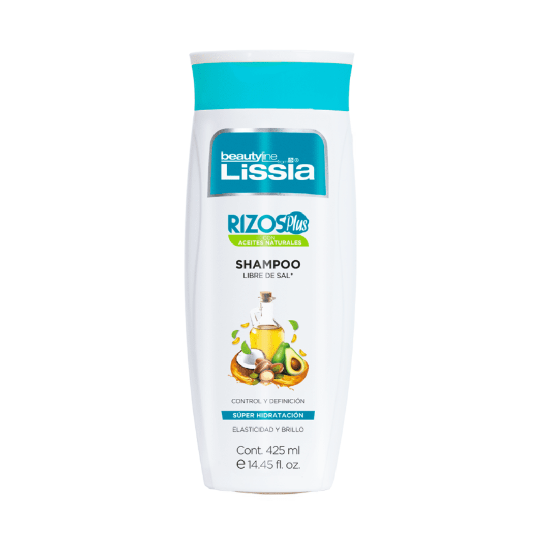 Beauty Line Lissia Rizos Shampoo 8 oz con aceites naturales para rizos definidos
