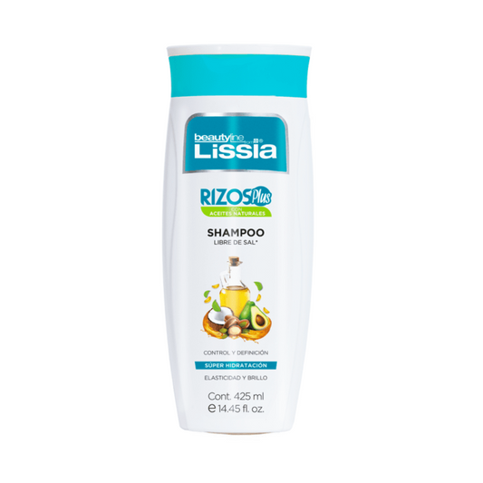 Beauty Line Lissia Rizos Shampoo 8 oz con aceites naturales para rizos definidos