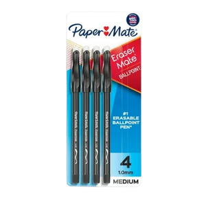 Paper Mate Erasermate Gel Pens (4 pack, 0.7 mm)