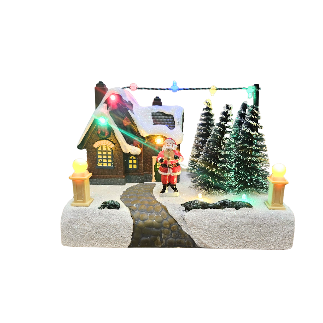 Christmas Ceramic House LED Decoration casa cerámica navideña luces