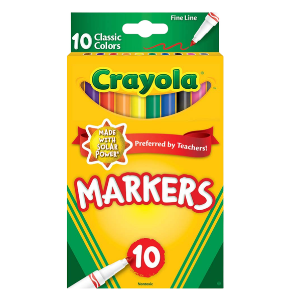 Crayola Classic Fine Tip Markers (10 pack)