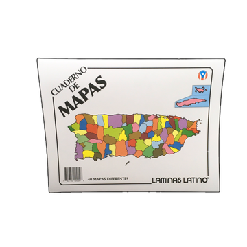Cuaderno de mapas con 40 mapas geográficos a todo color