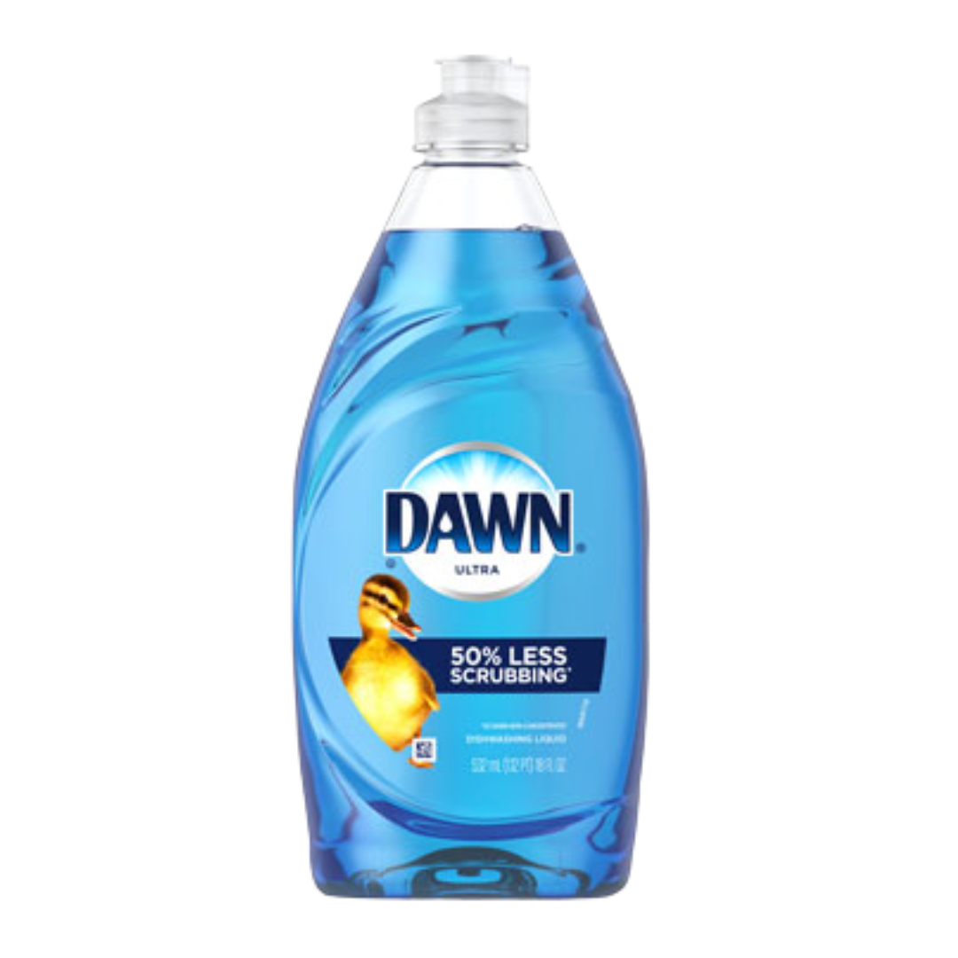 Botella Dawn Ultra 18 oz para lavavajillas, 50 % menos frote
