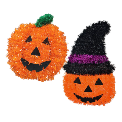 Pumpkin Tinsel Halloween Decoration