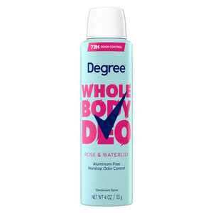 Degree Whole Body Deodorant Spray Rose & Waterlily (4 oz)