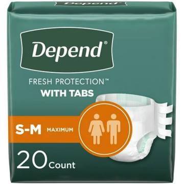 Depend Fitted Briefs S/M (20 unidades)